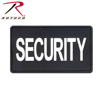 27785 ROTHCO RUBBER SECURITY PATCH W/HOOK BACK-BLK/WHT