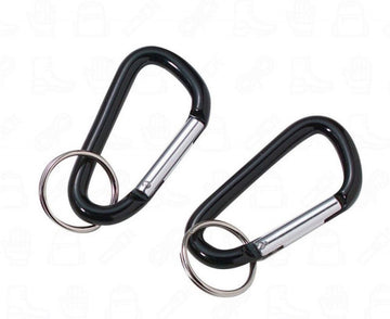 281 ROTHCO 60MM ACCESSORY CARABINER W/ KEY RING -2PK Aluminum