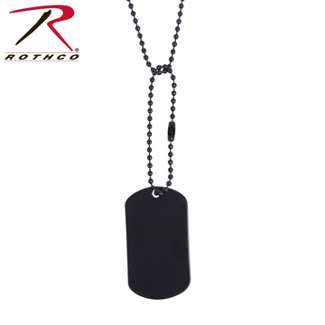 8393 ROTHCO MILITARY DOG TAG - BLACK Stainless Steel 304