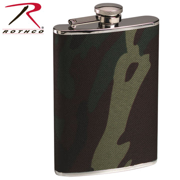 651 Rothco Woodland Camo Stainless Steel Camo Flas