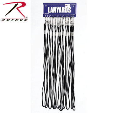 10399 ROTHCO WHISTLE LANYARDS - BLACK
