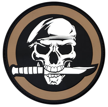 72197 Rothco PVC Military Skull & Knife Morale Patch