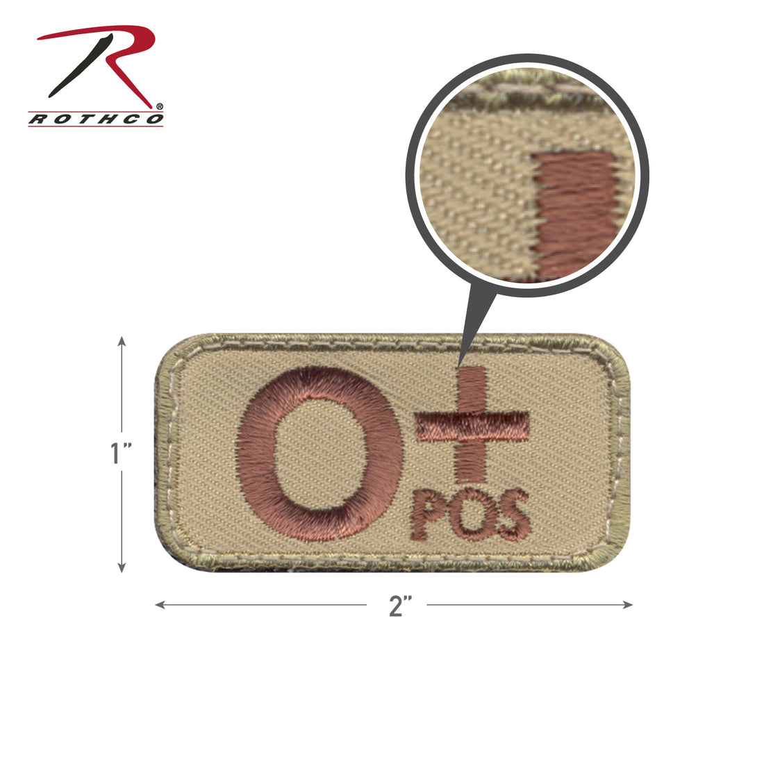 73191 Rothco O Positive Blood Type Morale Patch
