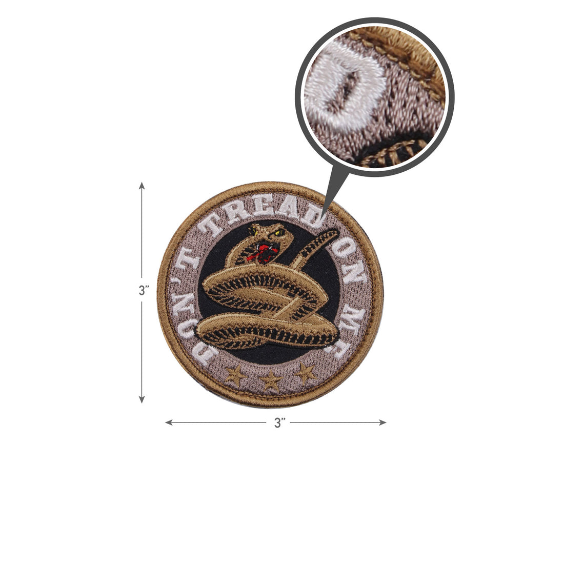 73193 Rothco Don't Tread On Me Round Morale Patch