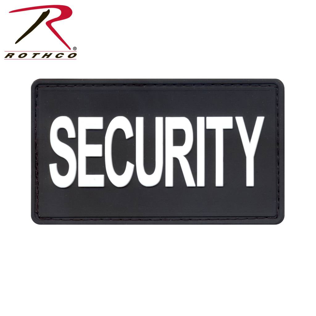 27785 ROTHCO RUBBER SECURITY PATCH W/HOOK BACK-BLK/WHT
