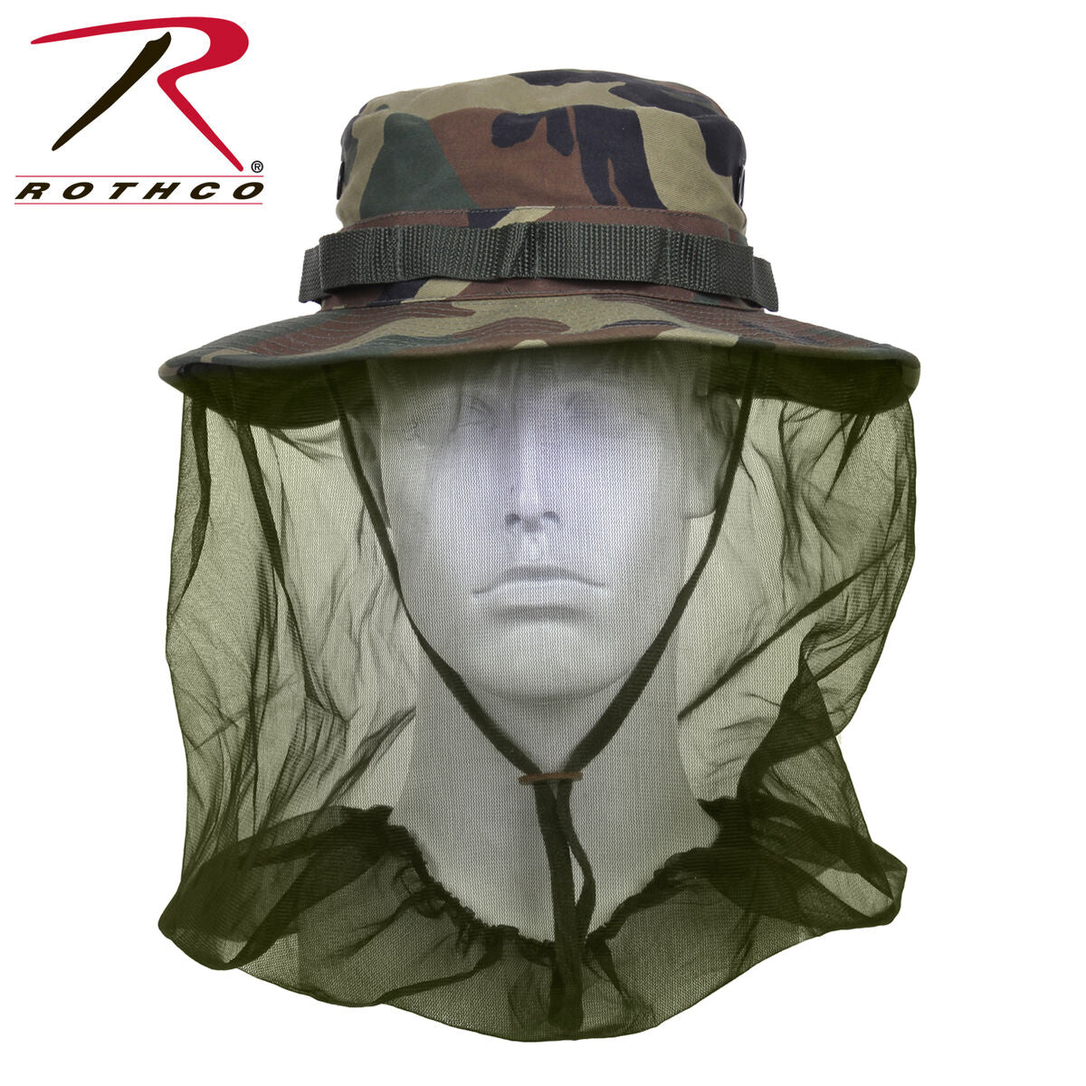 5833 ROTHCO BOONIE HAT WITH OD MOSQUITO NETTING