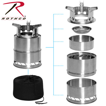 1519 ROTHCO STAINLESS STEEL CAMPING STOVE