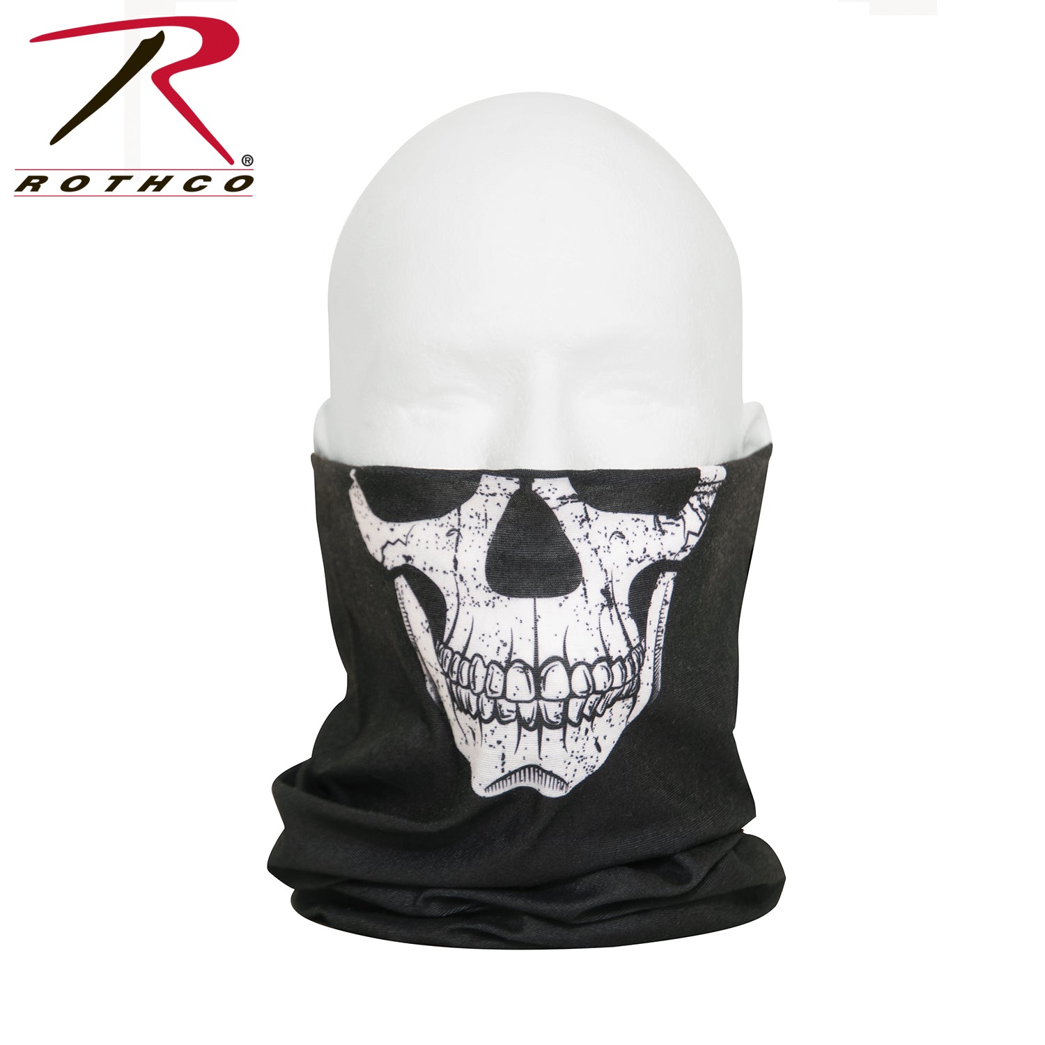 2408 Rothco Multi-Use Neck Gaiter and Face Covering Tactical Wrap - Skull Print