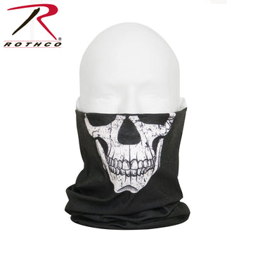 2408 Rothco Multi-Use Neck Gaiter and Face Covering Tactical Wrap - Skull Print
