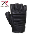 2817 ROTHCO FINGERLESS PADDED TACTICAL  GLOVES - BLACK LEATHER - Target KSA - متجر هدف