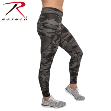 4890 Rothco Womens Workout Performance Camo Leggings With Pockets