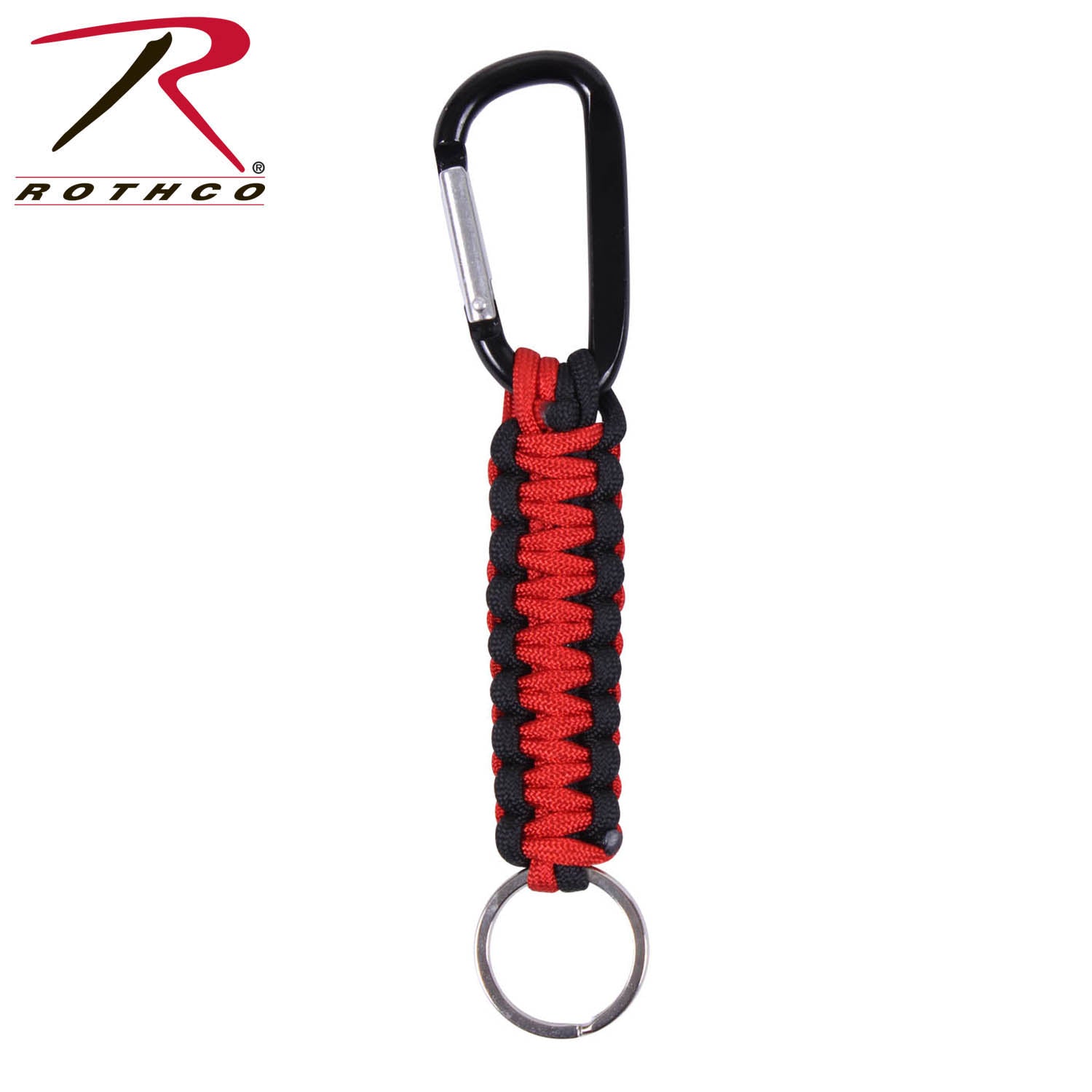 9804 Rothco Thin Red Line Keychain With Carabiner